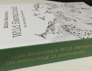 Wild Savannah coloring book postcard edition